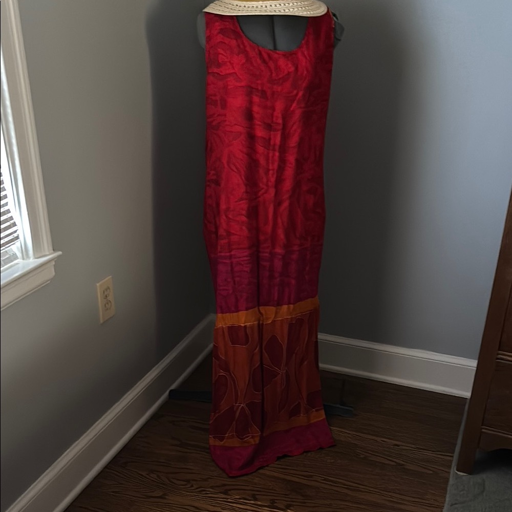 Summer Batik Sheath Dress Size M